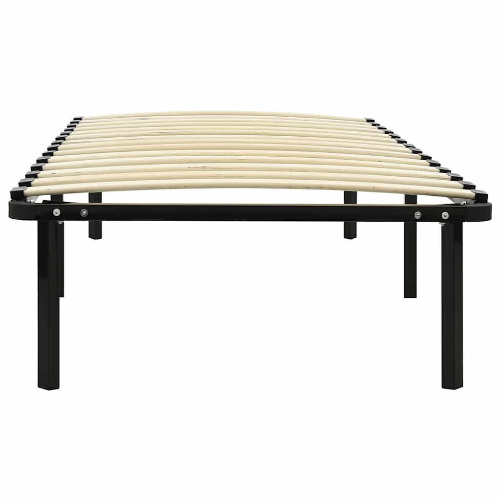 Bed Frame without Mattress Black Metal 90 x 200 cm