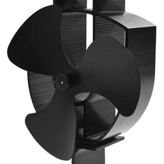 vidaXL Heat Powered Stove Fan 3 Blades Black 5