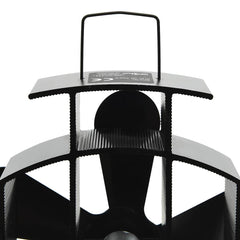 vidaXL Heat Powered Stove Fan 5 Blades Black 6