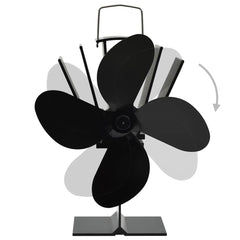 51241 vidaXL Heat Powered Stove Fan 4 Blades Black 6