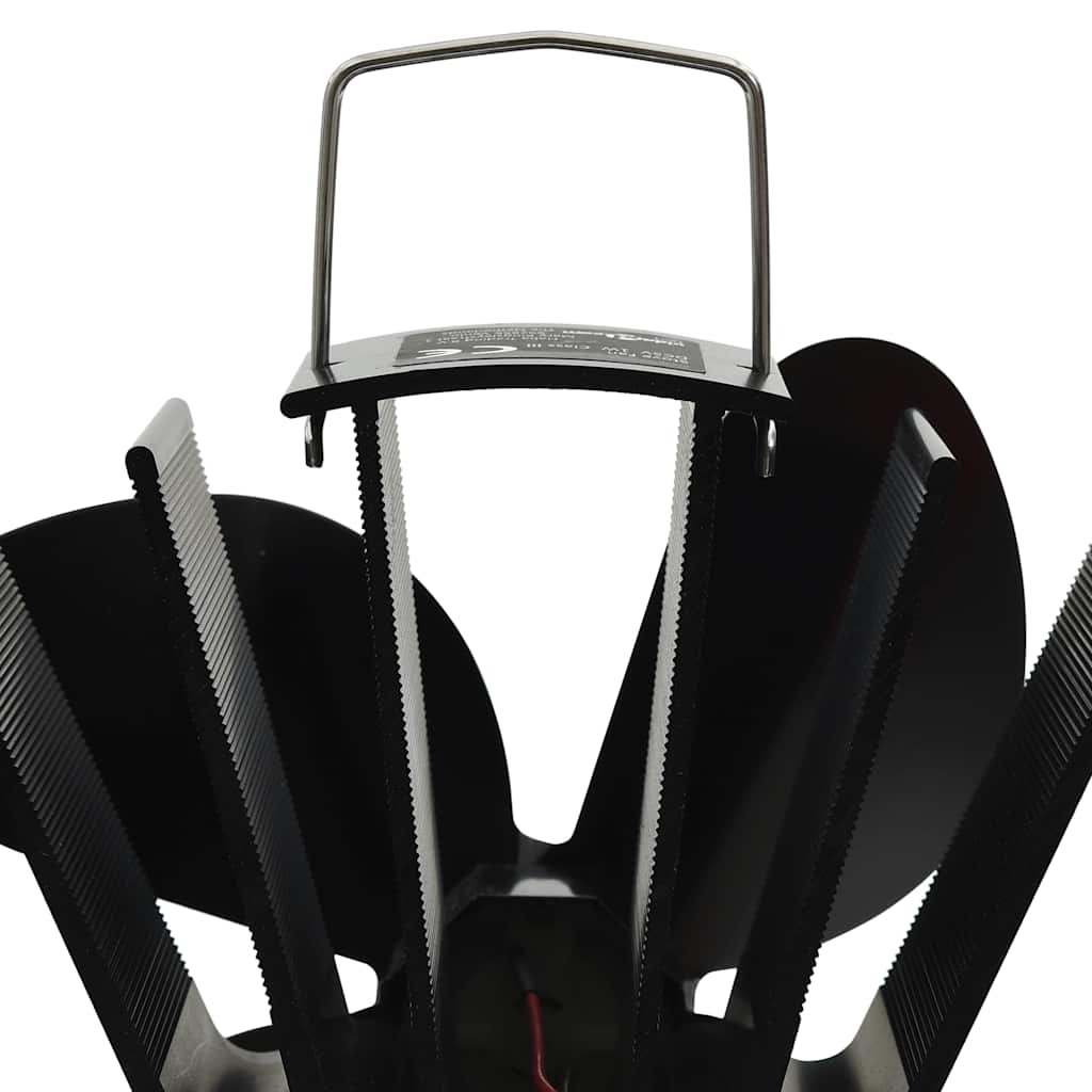 51241 vidaXL Heat Powered Stove Fan 4 Blades Black 5