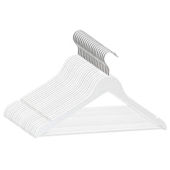 289914 vidaXL 20 pcs Clothes Hanger Set Non-slip White Hardwood 2