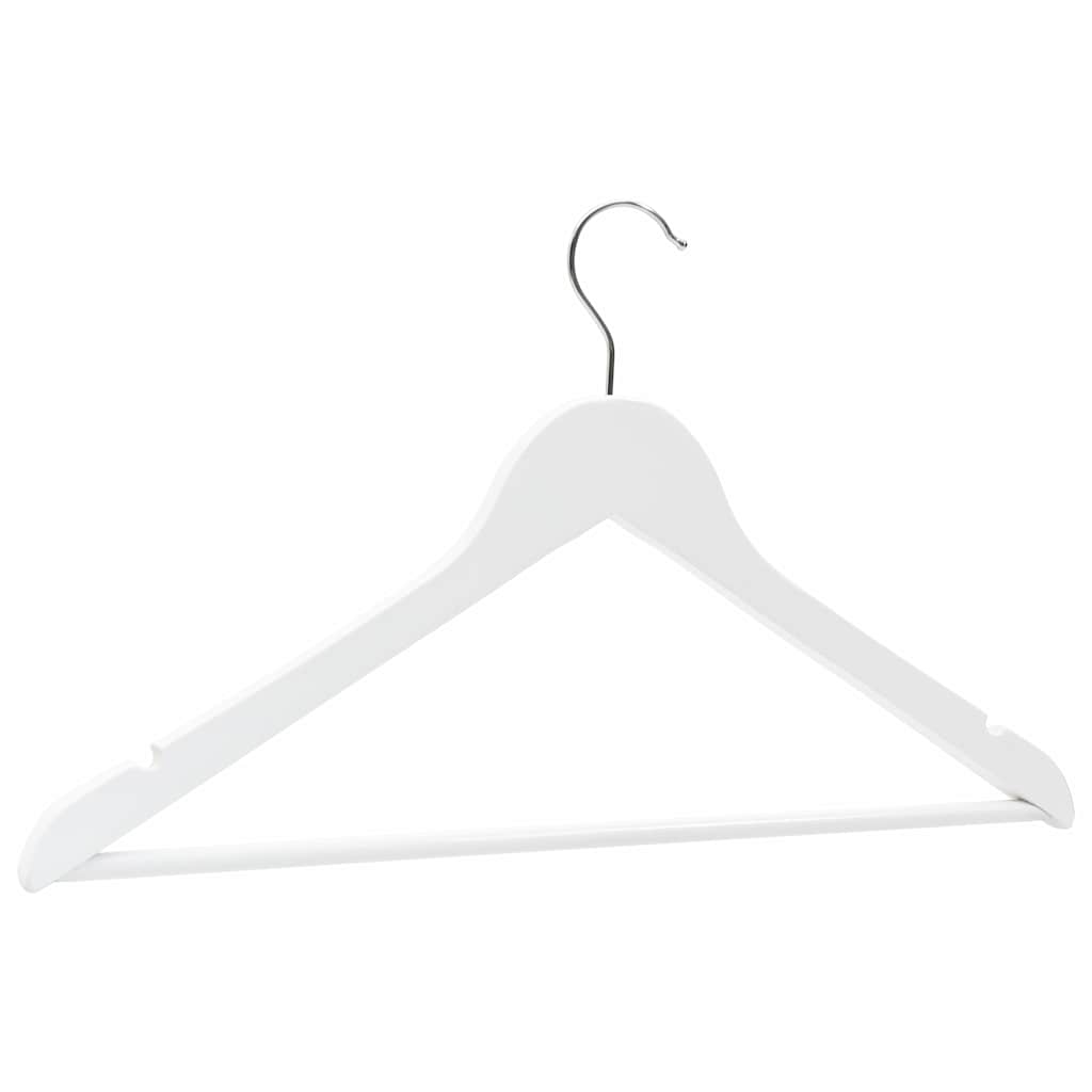 289914 vidaXL 20 pcs Clothes Hanger Set Non-slip White Hardwood 4
