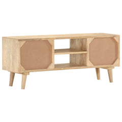 vidaXL TV Cabinet | Natural wood with copper accents | Solid Mango Wood | Medium 4