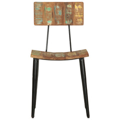 vidaXL Dining Chairs 2 pcs Solid Reclaimed Wood 4