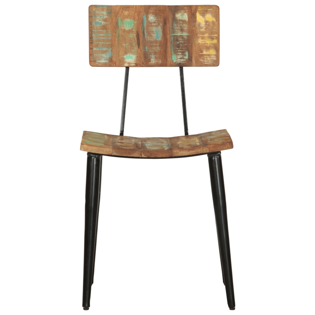 vidaXL Dining Chairs 2 pcs Solid Reclaimed Wood 4