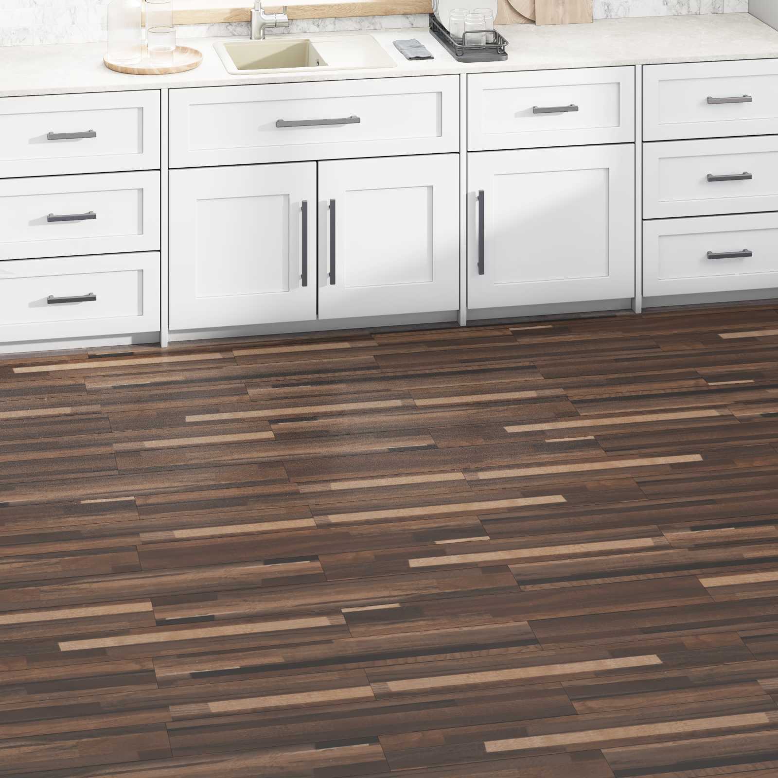 vidaXL Flooring Planks Striped brown 5.02 m² 36 pcs PVC 1