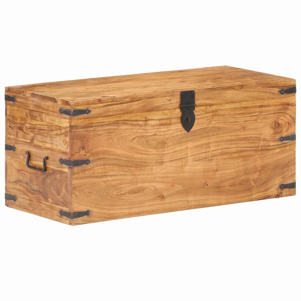 Chest 40x40x40 cm Solid Acacia Wood Dark brown 90 cm