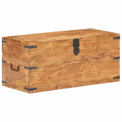 Chest 40x40x40 cm Solid Acacia Wood Dark brown 90 cm