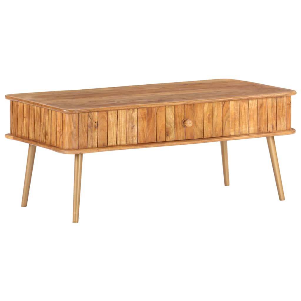 vidaXL Coffee Table 100x50x40 cm Solid Acacia Wood 4