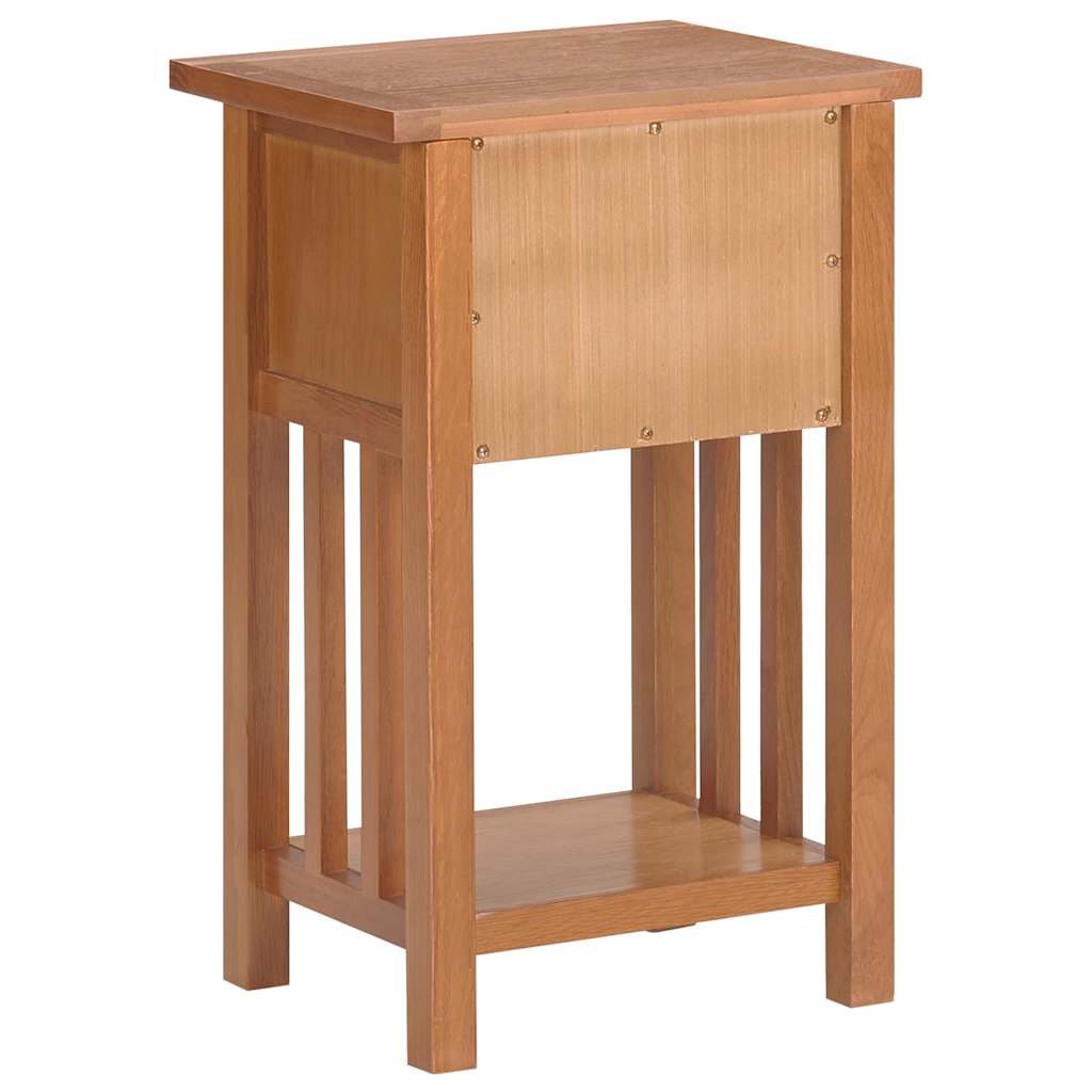 289182 vidaXL Magazine Table with Drawer 35x27x55 cm Solid Oak Wood 4