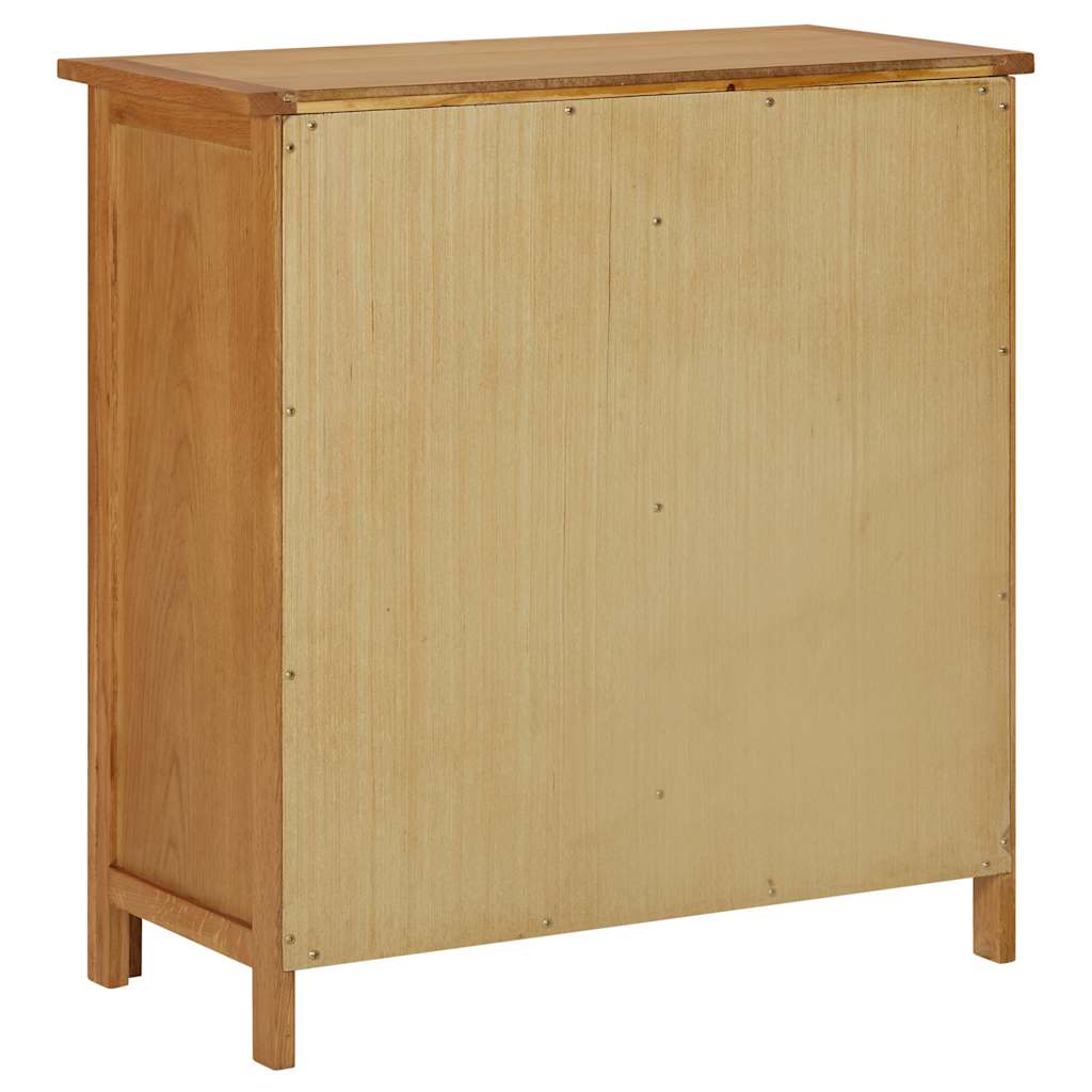 289188 vidaXL Cupboard 70x35x75 cm Solid Oak Wood 4