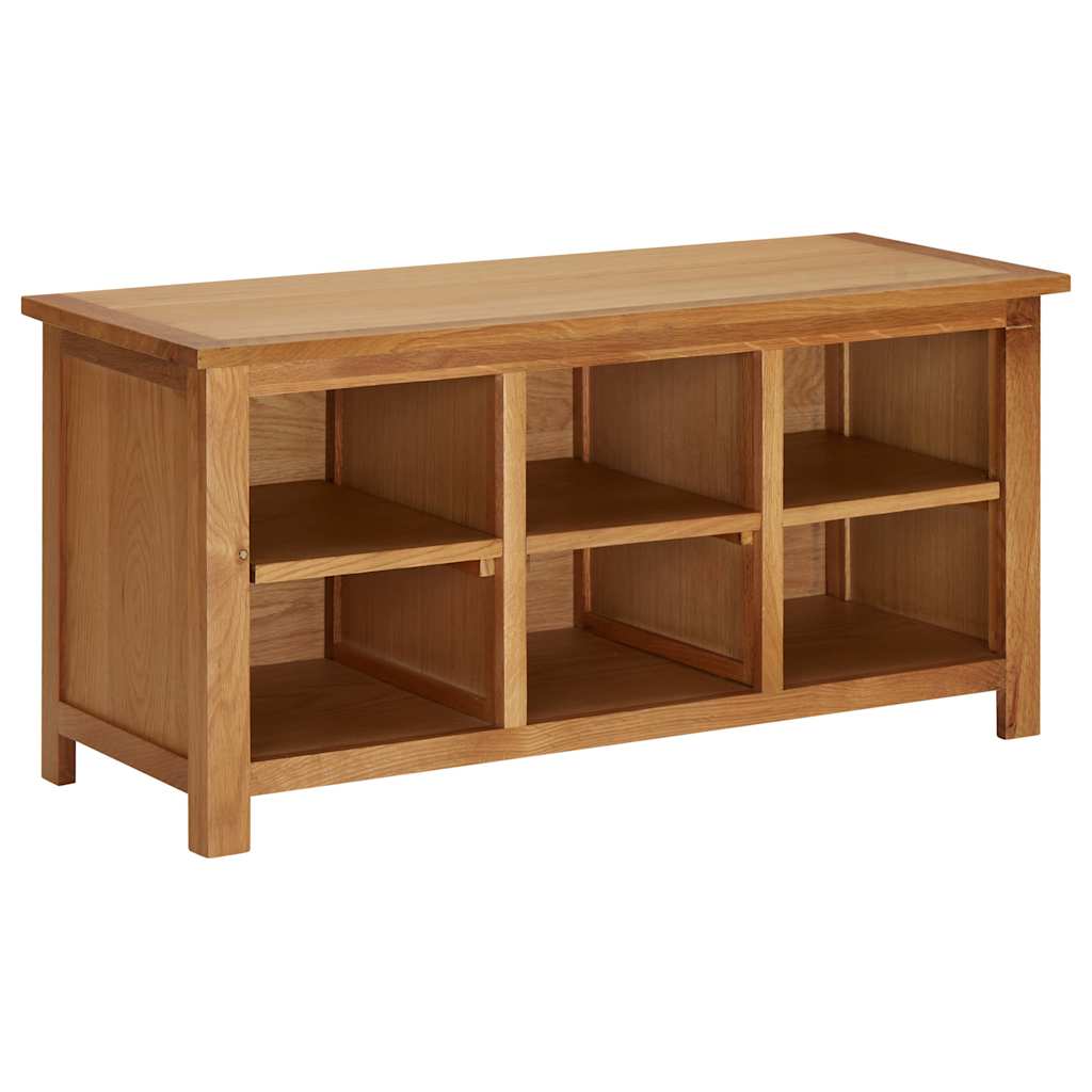 vidaXL Shoe Rack | Natural Oak | Solid Oak Wood, MDF | Medium | Shoe Rack 1