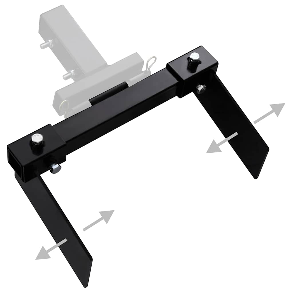 vidaXL Snow Plow Adapter | Black | Steel | Medium | Adjustable Armrests 4