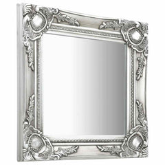 vidaXL Wall Mirror | Silver | Wood, Glass, Engineered wood | 40 x 40 cm 2