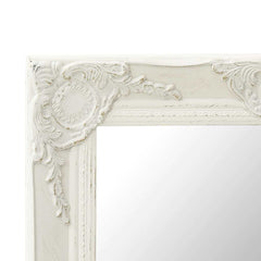 vidaXL Wall Mirror | White | Wood, glass, engineered wood | 50x40 cm 4