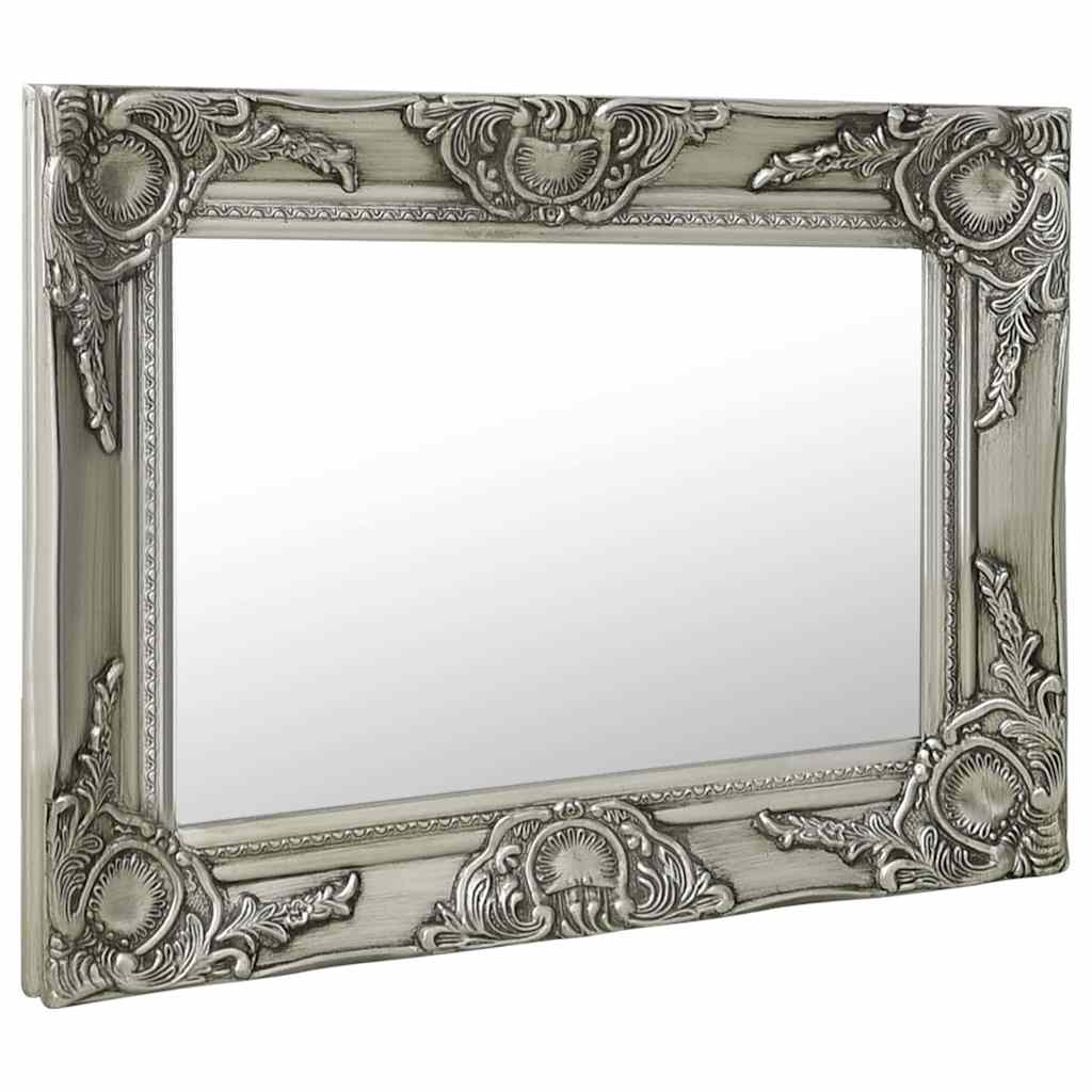 vidaXL Wall Mirror | Silver | Wood, glass, engineered wood | 50 x 40 cm 2