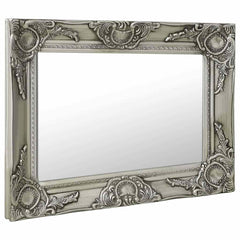 vidaXL Wall Mirror | Silver | Wood, glass, engineered wood | 50 x 40 cm 2