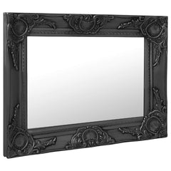 vidaXL Wall Mirror | Black | Wood, glass, engineered wood | 50x40 cm 2
