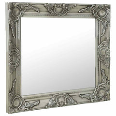 vidaXL Wall Mirror | Silver | Wood, glass and engineered wood | 50 cm x 50 cm 2