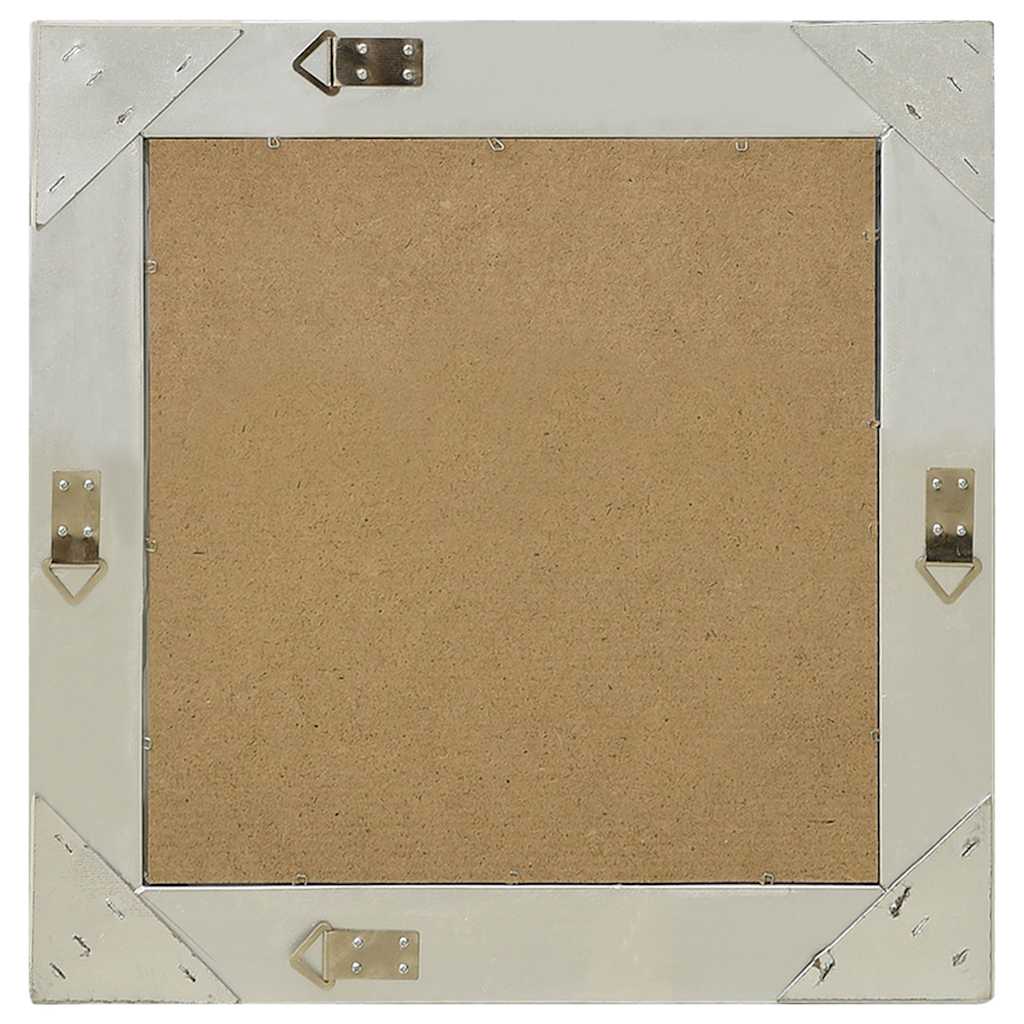 vidaXL Wall Mirror | Silver | Wood, glass and engineered wood | 50 cm x 50 cm 3