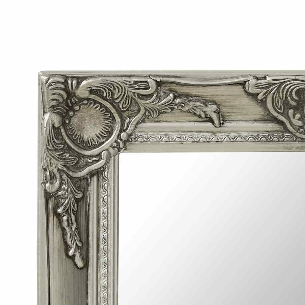 vidaXL Wall Mirror | Silver | Wood, glass and engineered wood | 50 cm x 50 cm 4