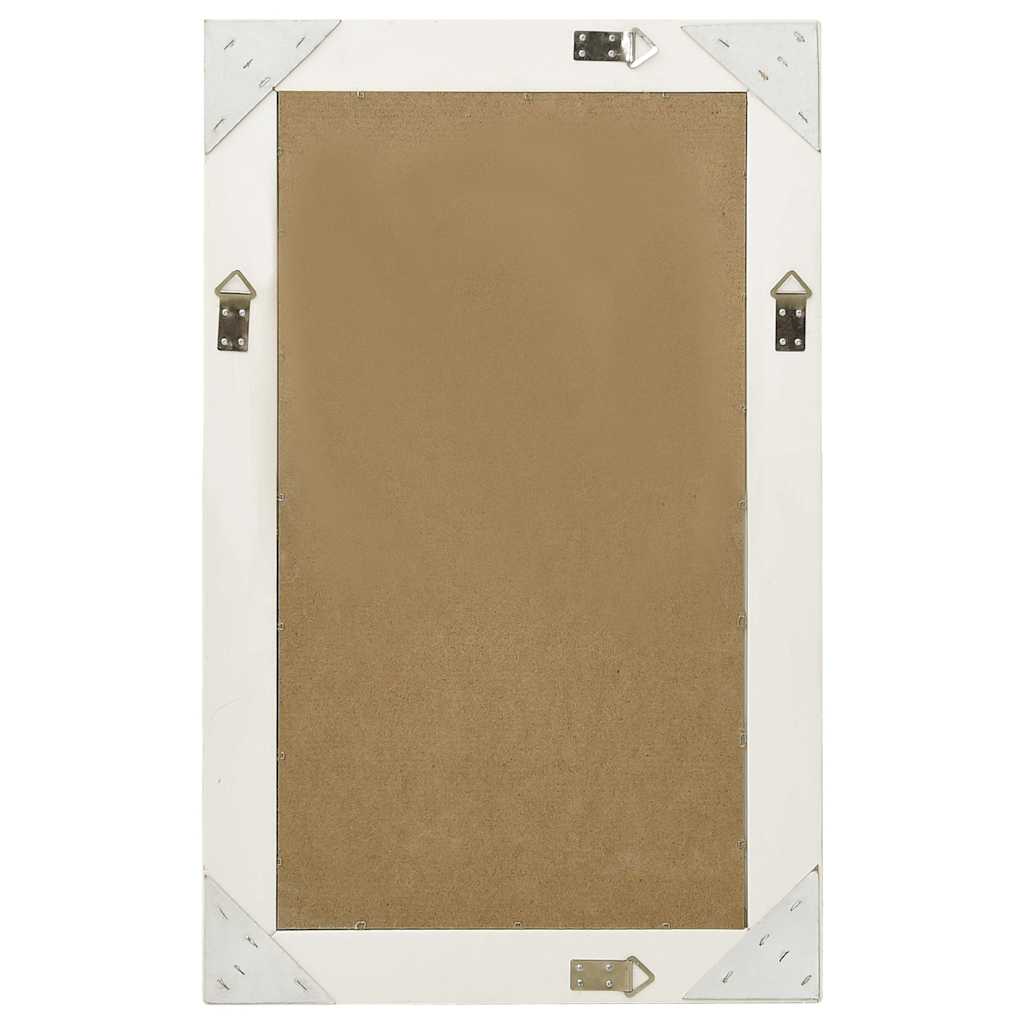 Wall Mirror Baroque Style Width 50 cm White 80 cm