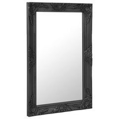 vidaXL Wall Mirror | Black | Wood, Glass, Engineered Wood | 50x80 cm 2