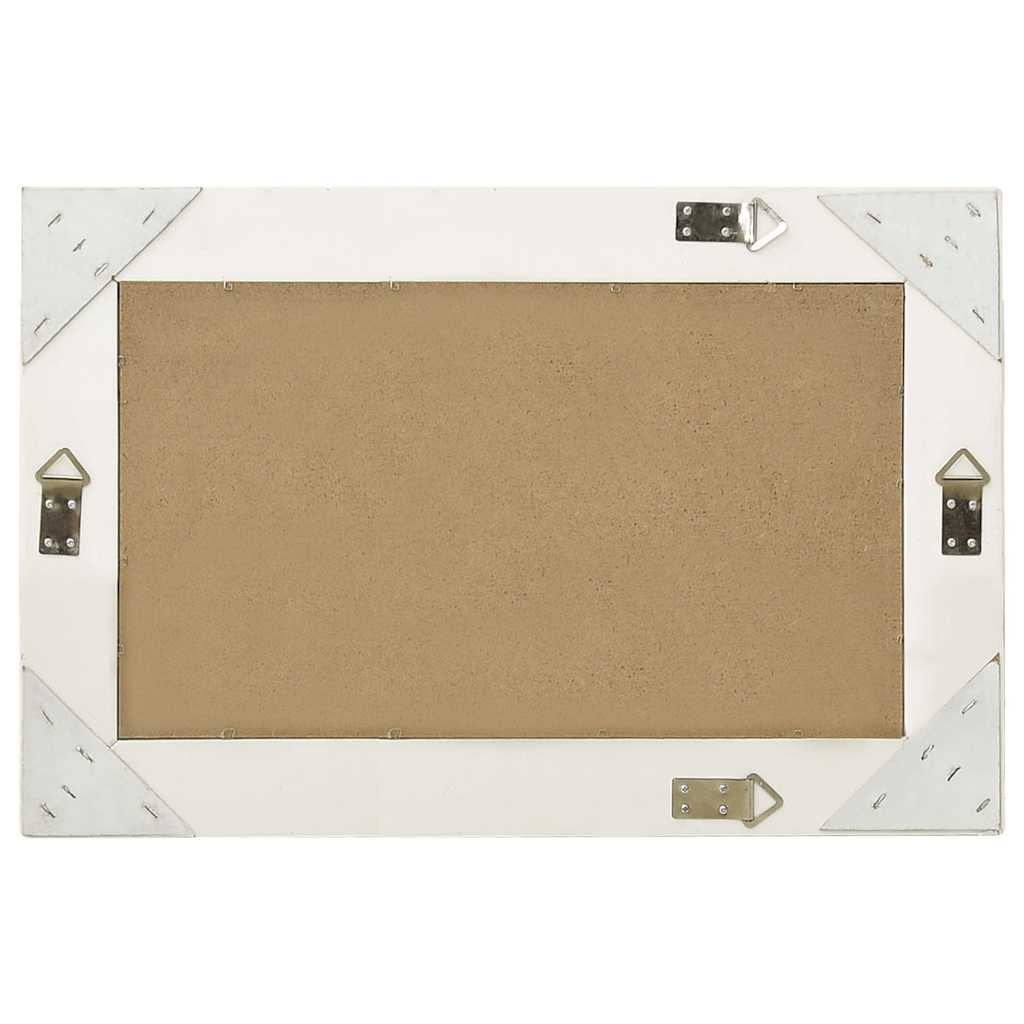 vidaXL Wall Mirror | White | Wood, Glass, Engineered Wood | 60x40 cm 3