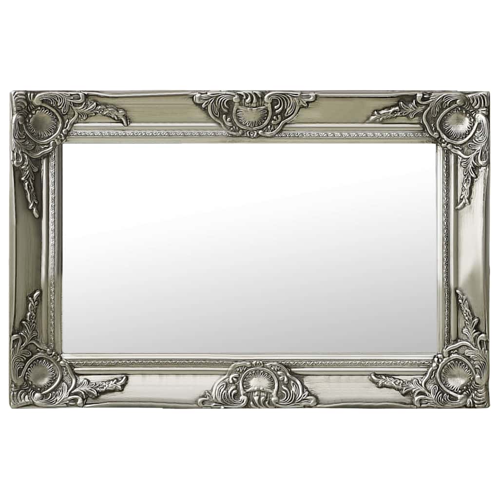 vidaXL Wall Mirror | Silver | Wood, glass, engineered wood | Small-Medium 1