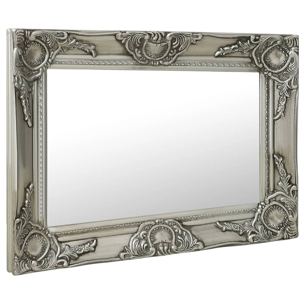 vidaXL Wall Mirror | Silver | Wood, glass, engineered wood | Small-Medium 2