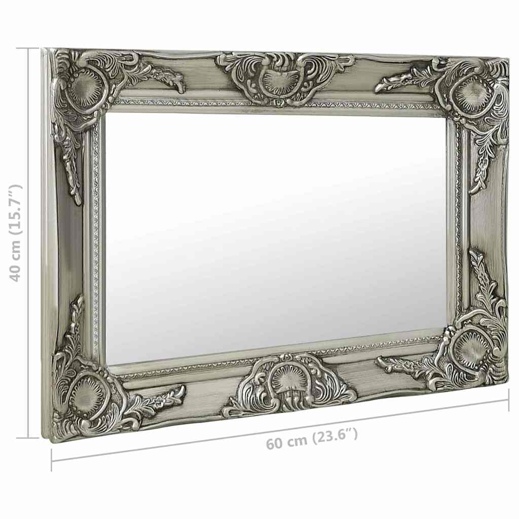 vidaXL Wall Mirror | Silver | Wood, glass, engineered wood | Small-Medium 6