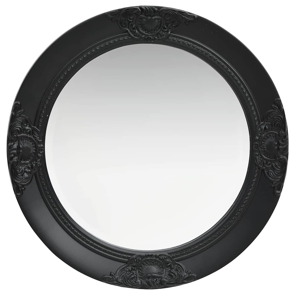 vidaXL Wall Mirror | Black | Wood, glass, engineered wood | Medium 2