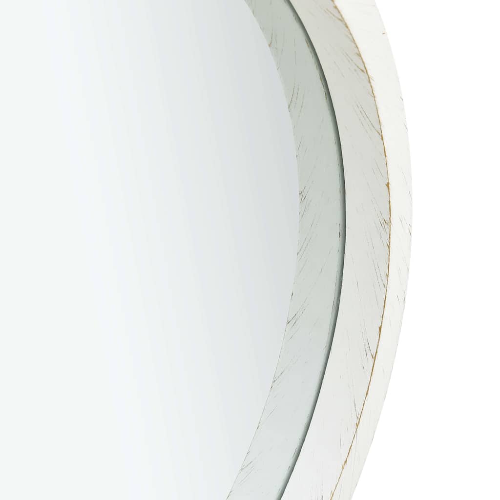 vidaXL Wall Mirror | White and brown 3