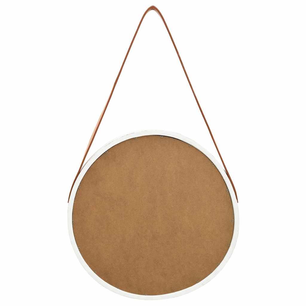 vidaXL Wall Mirror | White and brown 5