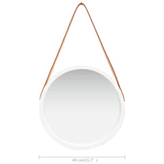 vidaXL Wall Mirror | White and brown 6