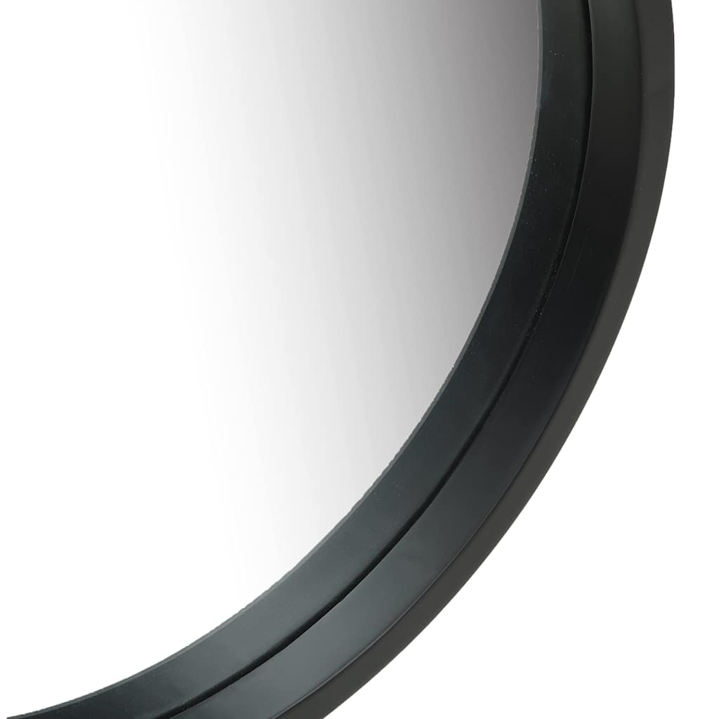 vidaXL Wall Mirror with Strap 40 cm Black 3