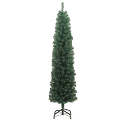 vidaXL Slim Artificial Christmas Tree with Stand Green 180 cm PVC 3