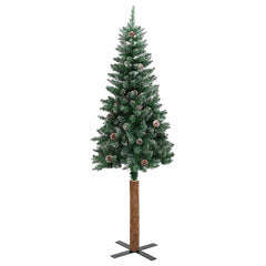 vidaXL Christmas Tree | Green | PVC, pine wood, powder-coated steel | Slim 3