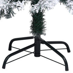 vidaXL Artificial Christmas Tree | Green with flocked snow | PVC, Metal 5