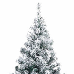 vidaXL Artificial Christmas Tree with Flocked Snow Green 180 cm PVC 3
