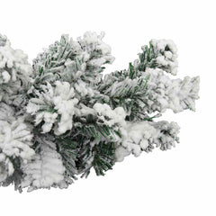 vidaXL Christmas Garland with Flocked Snow Green 10 m PVC 4