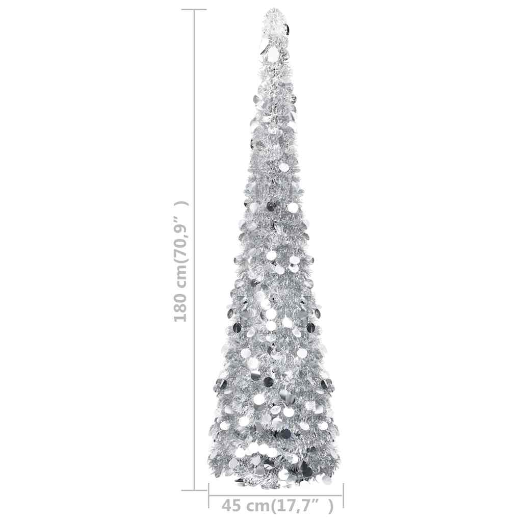 Artificial Christmas Trees PET Silver, image 5