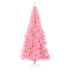 vidaXL Artificial Christmas Tree with Stand Pink 210 cm PVC 3