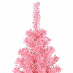 vidaXL Artificial Christmas Tree with Stand Pink 210 cm PVC 4