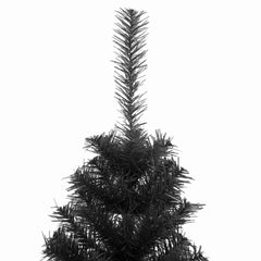 vidaXL Artificial Christmas Tree with Stand Black 150 cm PVC 4