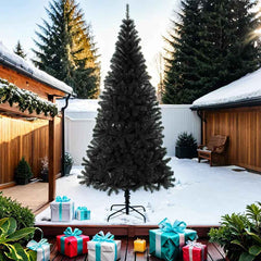 vidaXL Artificial Christmas Tree with Stand PVC Black