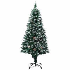 Artificial Christmas Tree with Pine Cones and White Snow 150 cm 180 cm 100 cm