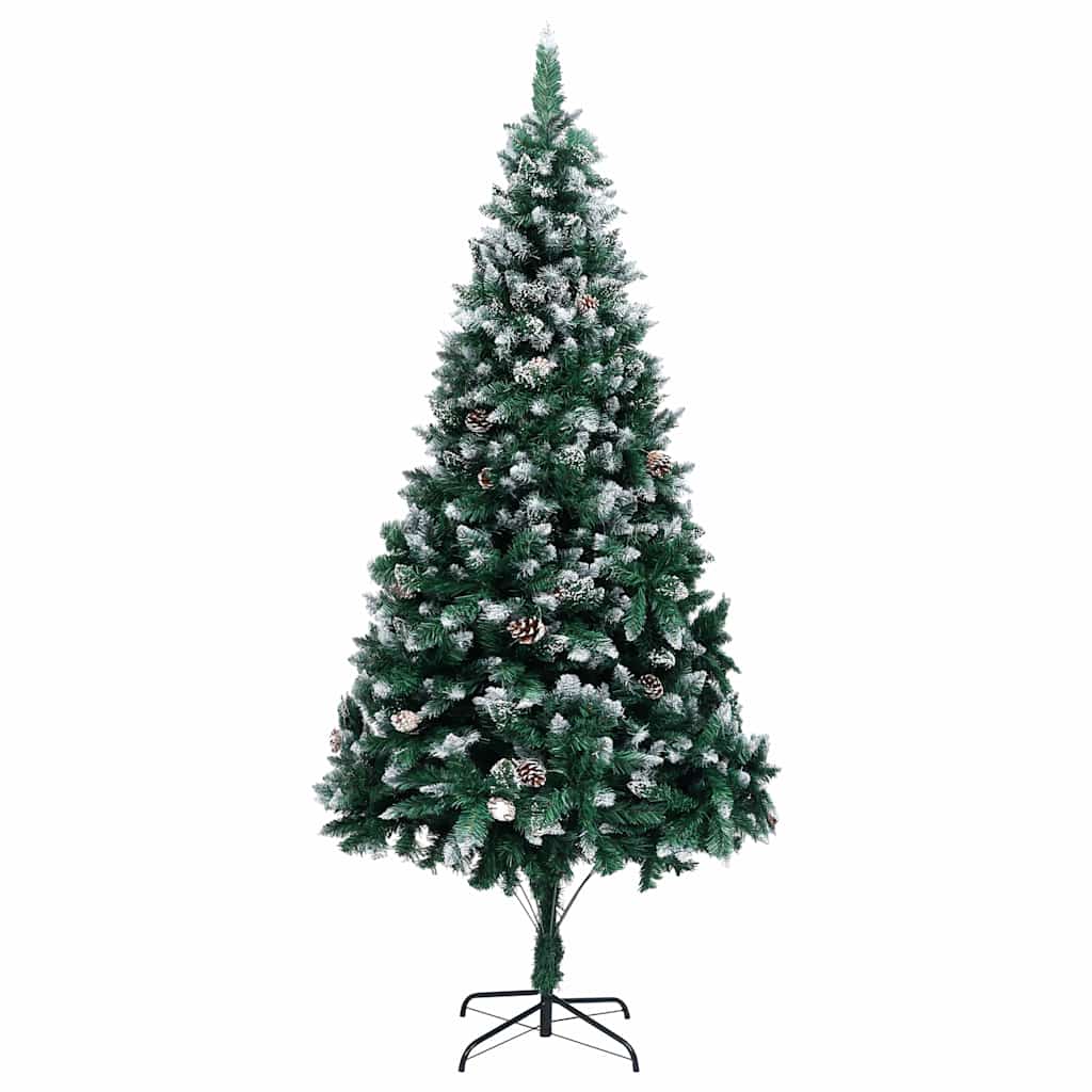 Artificial Christmas Tree with Pine Cones and White Snow 150 cm 210 cm 120 cm