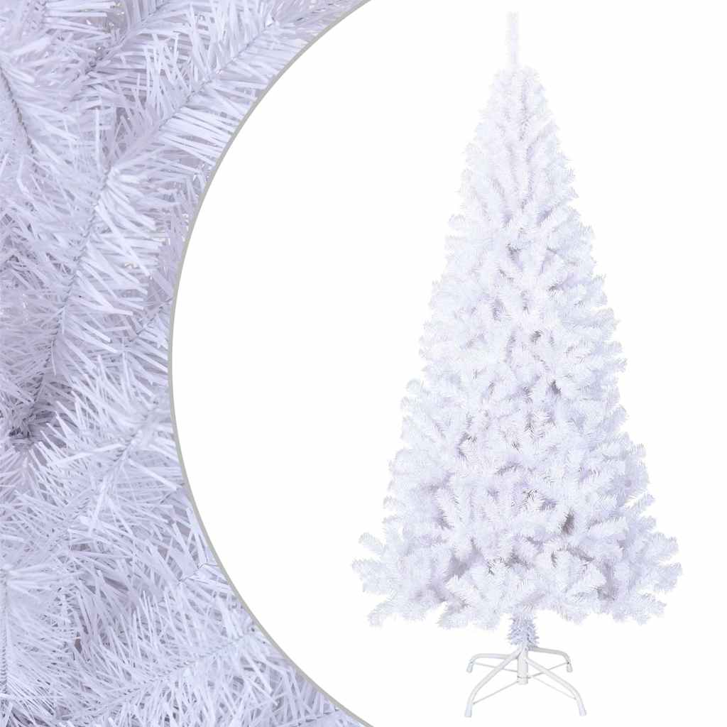 vidaXL Artificial Christmas Tree with Thick Branches White 210 cm PVC 1